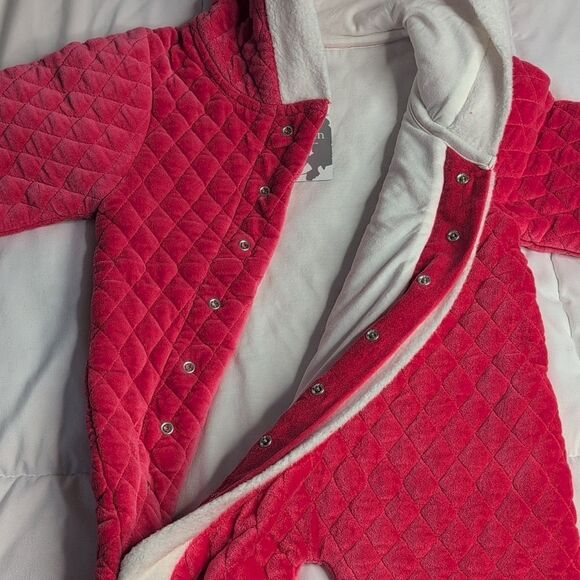 Kate Quinn 12-18 Months Pink Quilted Snow Suit Bunting, NEW - Picture 2 of 12
